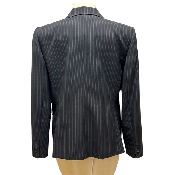 Tahari Arthur S. Levine | Striped Suit Jacket Grey “Howard” Size 18 - Picture 2 of 10